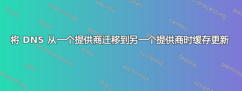 将 DNS 从一个提供商迁移到另一个提供商时缓存更新