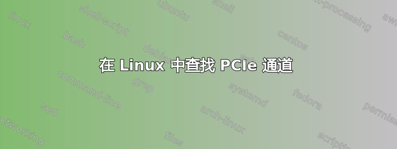 在 Linux 中查找 PCIe 通道