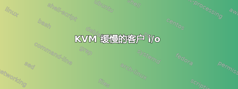 KVM 缓慢的客户 i/o