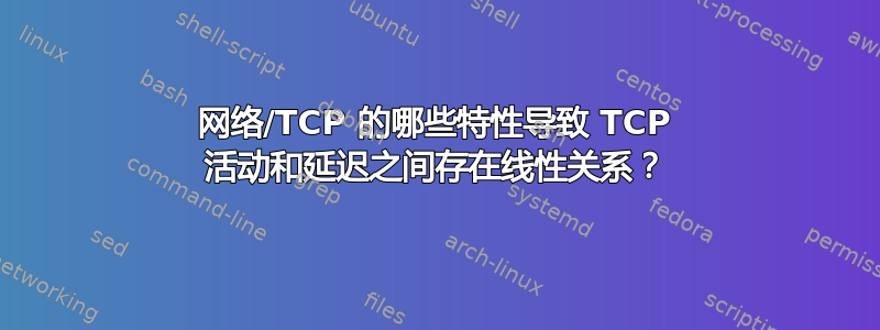 网络/TCP 的哪些特性导致 TCP 活动和延迟之间存在线性关系？