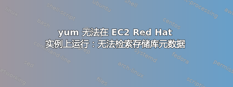 yum 无法在 EC2 Red Hat 实例上运行：无法检索存储库元数据