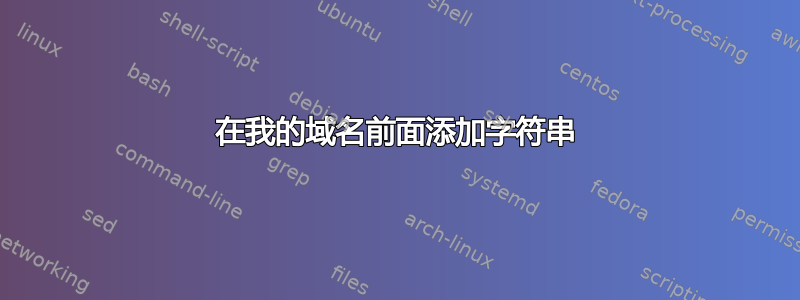 在我的域名前面添加字符串