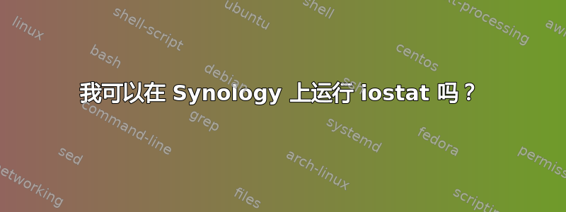 我可以在 Synology 上运行 iostat 吗？