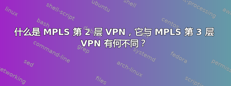 什么是 MPLS 第 2 层 VPN，它与 MPLS 第 3 层 VPN 有何不同？