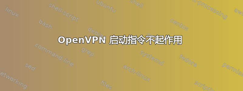 OpenVPN 启动指令不起作用