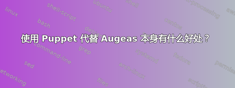 使用 Puppet 代替 Augeas 本身有什么好处？