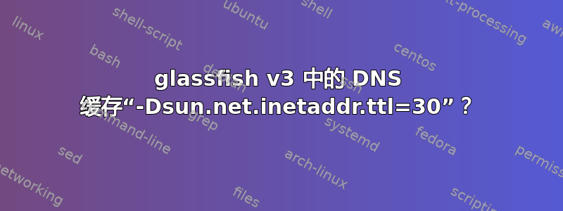 glassfish v3 中的 DNS 缓存“-Dsun.net.inetaddr.ttl=30”？