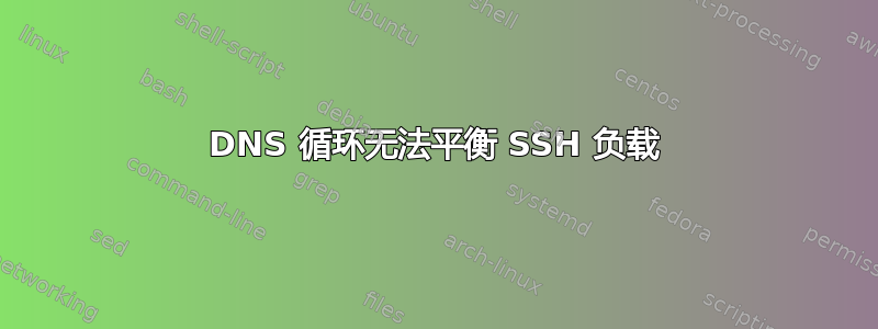 DNS 循环无法平衡 SSH 负载