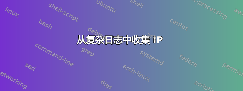 从复杂日志中收集 IP