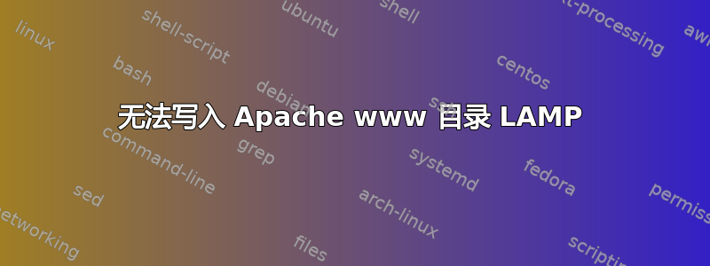 无法写入 Apache www 目录 LAMP