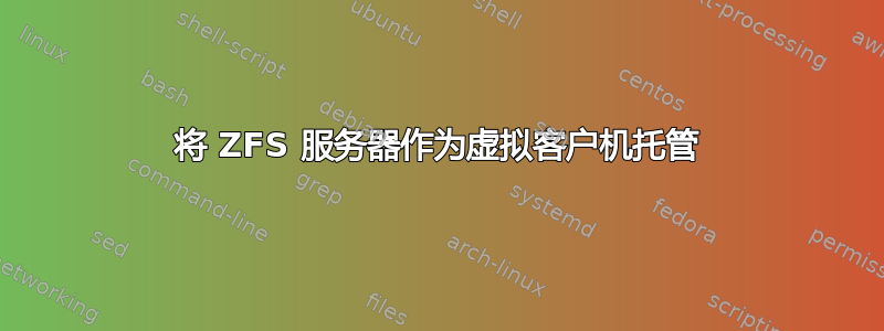 将 ZFS 服务器作为虚拟客户机托管