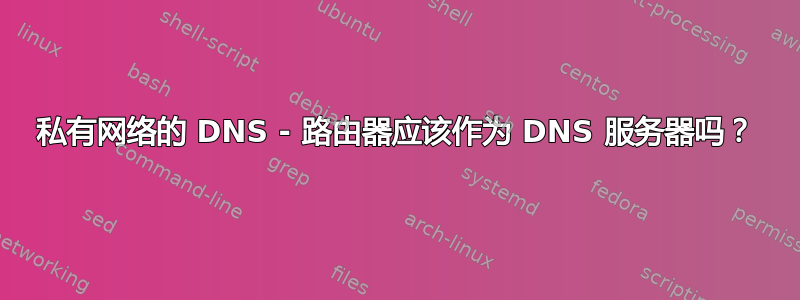 私有网络的 DNS - 路由器应该作为 DNS 服务器吗？