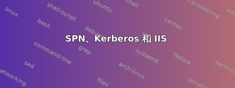 SPN、Kerberos 和 IIS