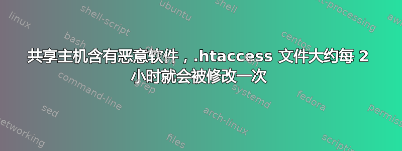 共享主机含有恶意软件，.htaccess 文件大约每 2 小时就会被修改一次