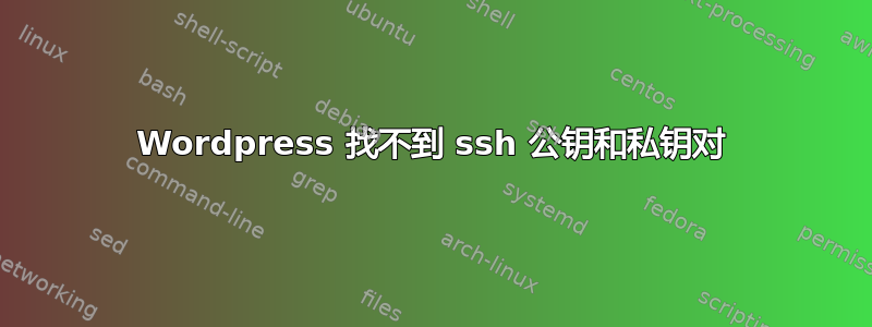 Wordpress 找不到 ssh 公钥和私钥对