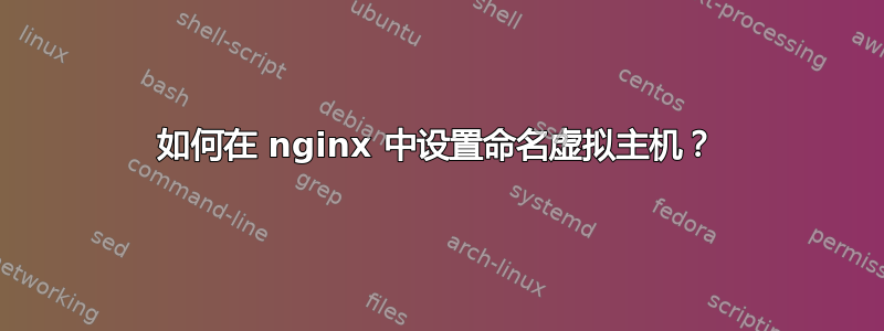 如何在 nginx 中设置命名虚拟主机？