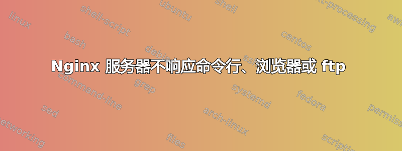 Nginx 服务器不响应命令行、浏览器或 ftp