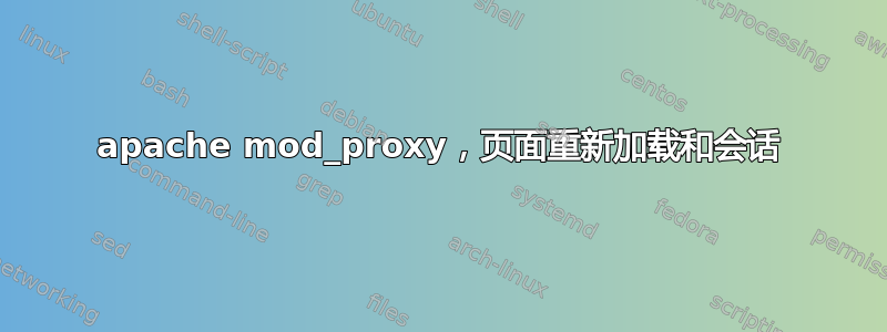 apache mod_proxy，页面重新加载和会话