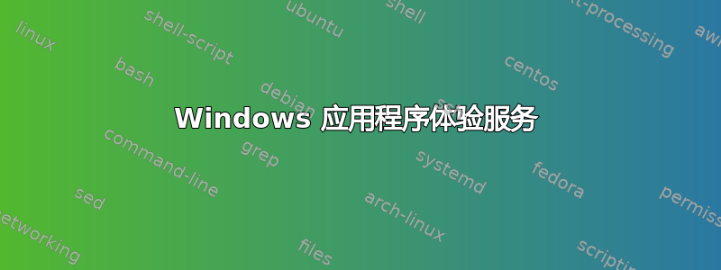 Windows 应用程序体验服务