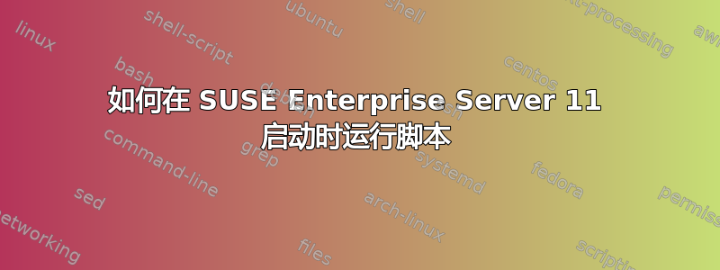 如何在 SUSE Enterprise Server 11 启动时运行脚本