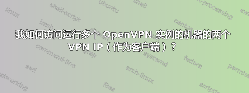 我如何访问运行多个 OpenVPN 实例的机器的两个 VPN IP（作为客户端）？