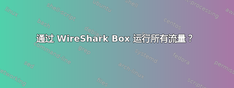 通过 WireShark Box 运行所有流量？