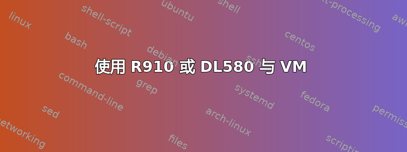 使用 R910 或 DL580 与 VM