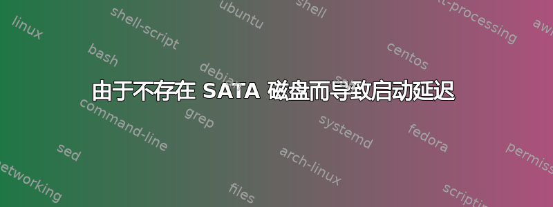 由于不存在 SATA 磁盘而导致启动延迟