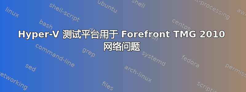 Hyper-V 测试平台用于 Forefront TMG 2010 网络问题