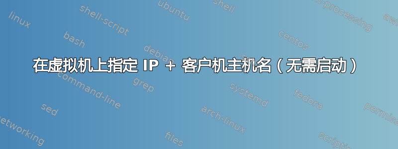 在虚拟机上指定 IP + 客户机主机名（无需启动）