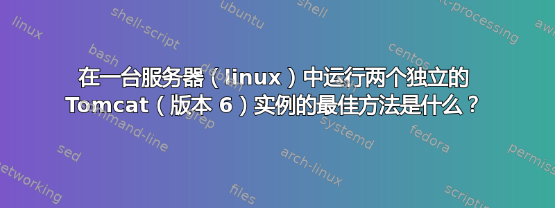 在一台服务器（linux）中运行两个独立的 Tomcat（版本 6）实例的最佳方法是什么？