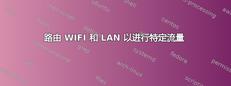 路由 WIFI 和 LAN 以进行特定流量