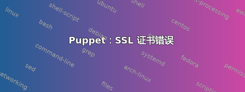 Puppet：SSL 证书错误