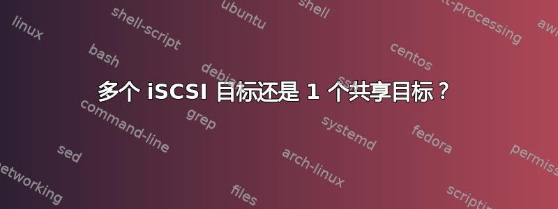 多个 iSCSI 目标还是 1 个共享目标？