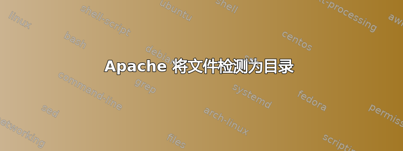 Apache 将文件检测为目录