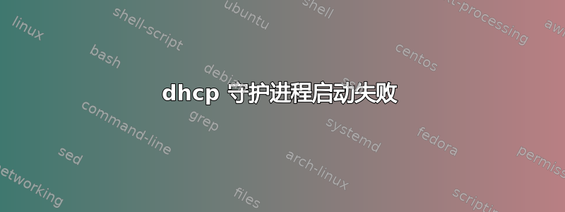 dhcp 守护进程启动失败