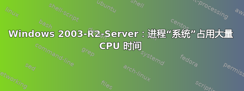 Windows 2003-R2-Server：进程“系统”占用大量 CPU 时间