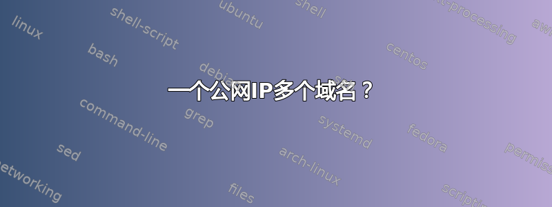 一个公网IP多个域名？