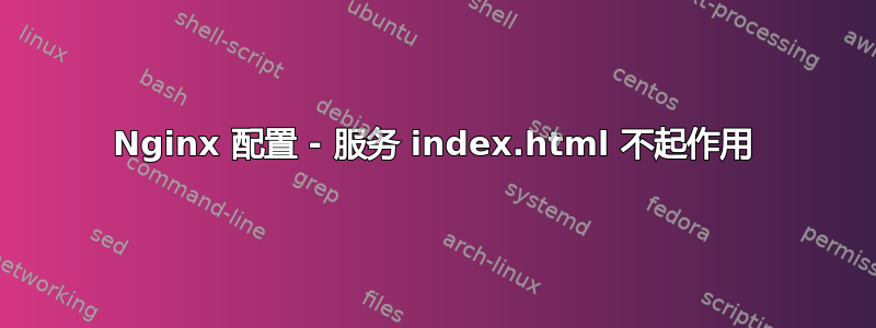 Nginx 配置 - 服务 index.html 不起作用