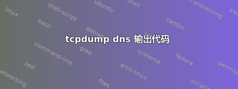 tcpdump dns 输出代码