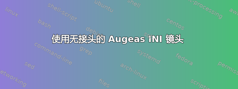 使用无接头的 Augeas INI 镜头