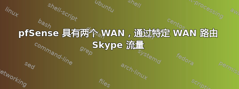 pfSense 具有两个 WAN，通过特定 WAN 路由 Skype 流量