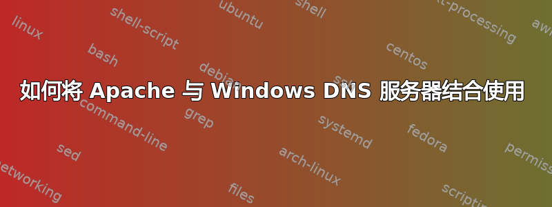 如何将 Apache 与 Windows DNS 服务器结合使用