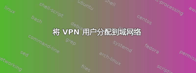 将 VPN 用户分配到域网络