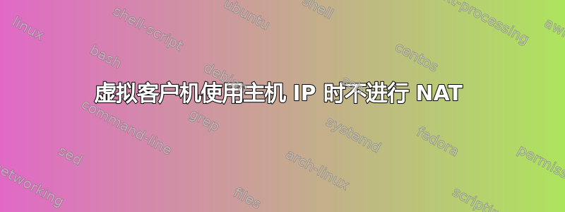 虚拟客户机使用主机 IP 时不进行 NAT