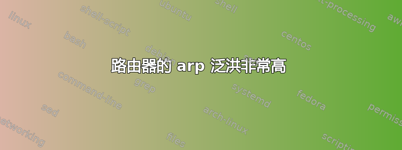 路由器的 arp 泛洪非常高