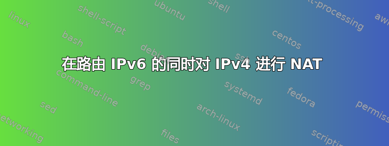 在路由 IPv6 的同时对 IPv4 进行 NAT