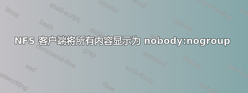 NFS 客户端将所有内容显示为 nobody:nogroup