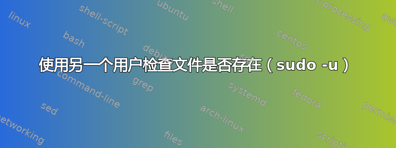 使用另一个用户检查文件是否存在（sudo -u）