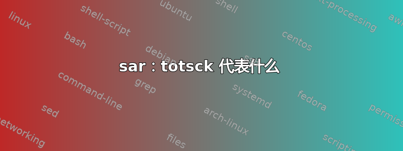 sar：totsck 代表什么